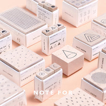 Load image into Gallery viewer, Creative Wooden Stamp Geometric Clear Stamps Wave DIY Bullet Journal for Scrapbooking Basic Decoration seal Office supplies