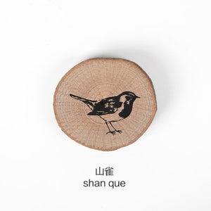 JIANWU 1pc Animal forest Post series log rubber seal cute Round stamps Wood clear stamps for scrapbooking DIY bullet journal