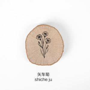 JIANWU 1pc Animal forest Post series log rubber seal cute Round stamps Wood clear stamps for scrapbooking DIY bullet journal