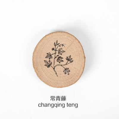 JIANWU 1pc Animal forest Post series log rubber seal cute Round stamps Wood clear stamps for scrapbooking DIY bullet journal