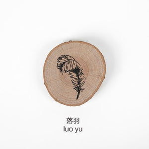 JIANWU 1pc Animal forest Post series log rubber seal cute Round stamps Wood clear stamps for scrapbooking DIY bullet journal