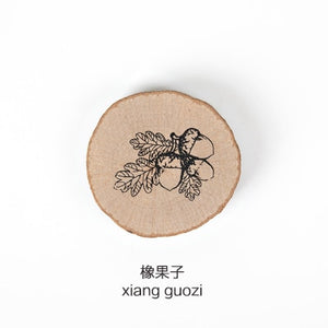 JIANWU 1pc Animal forest Post series log rubber seal cute Round stamps Wood clear stamps for scrapbooking DIY bullet journal